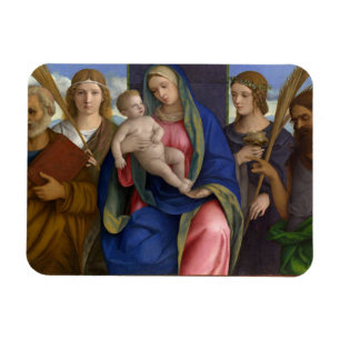 Imán Madonna y niño con los santos