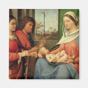 Imán Madonna y niño con los santos 2