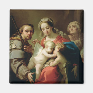 Imán Madonna y niño con los santos Juan, Ana y Rocco