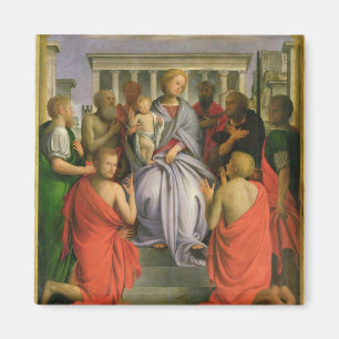 Imán Madonna y niño con ocho santos, 1520s (genio