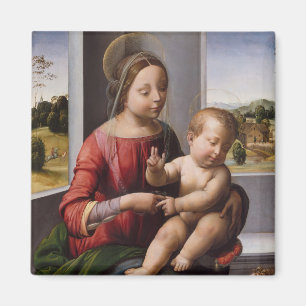 Imán Madonna y niño con San Juan Bautista