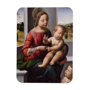 Imán Madonna y niño con San Juan Bautista