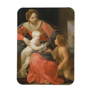 Imán Madonna y niño con San Juan Bautista