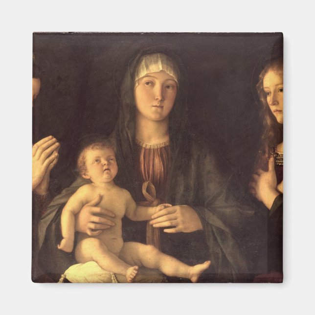 Imán Madonna y niño con Santa María Magdalena y St. (Frente)