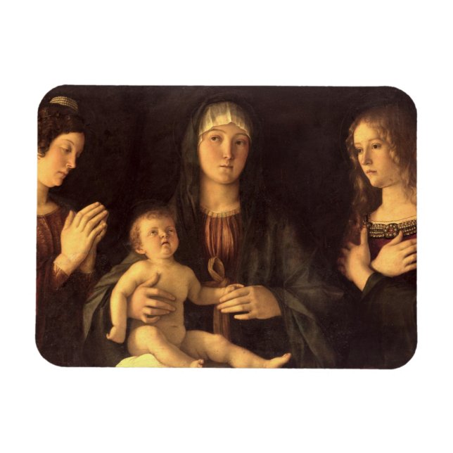 Imán Madonna y niño con Santa María Magdalena y St. (Horizontal)
