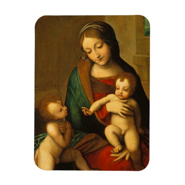 Imán Madonna y niño con santos (Vertical)