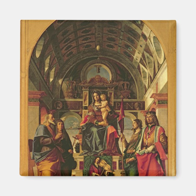 Imán Madonna y niño con santos, 1499 (Frente)