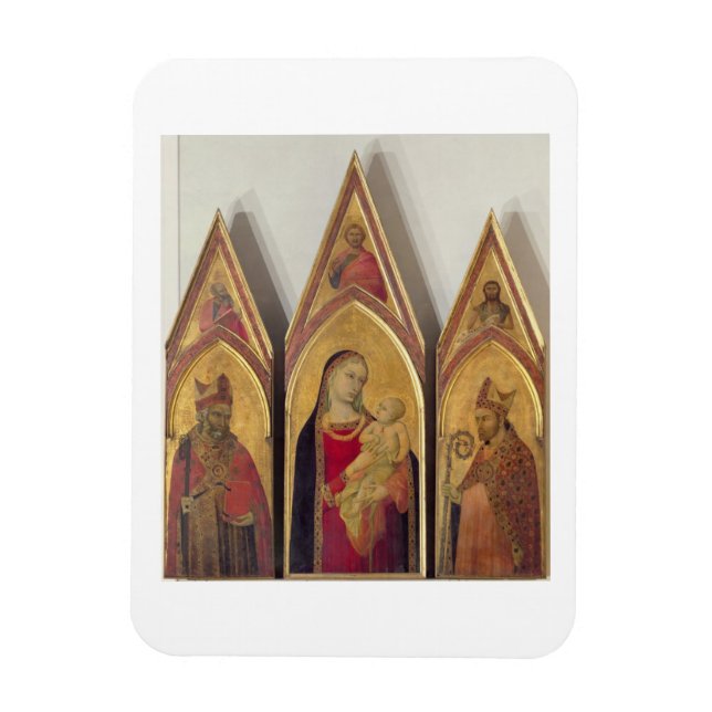 Imán Madonna y niño con SS. Nicolás y Proculus, (Vertical)