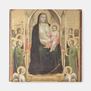 Imán Madonna y niño Enthroned, c.1300-03 (PRE-restor