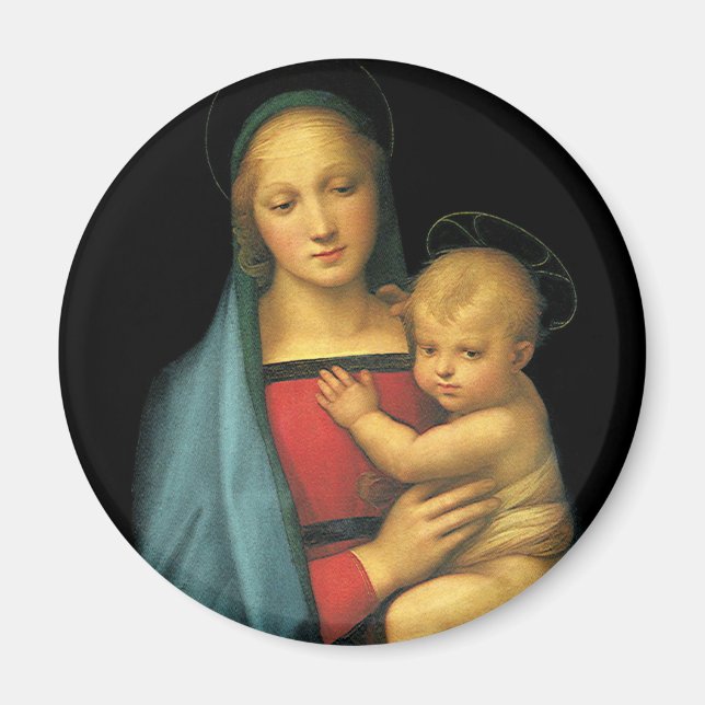 Imán Madonna y niño, Madonna del Granduca, por Rafael (Frente)