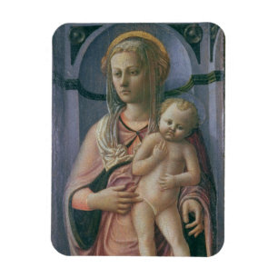 Imán Madonna y niño (tempera en el panel)