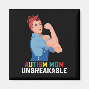 Imán Madre Autista Inquebrantable Orgullosa Familia Aut