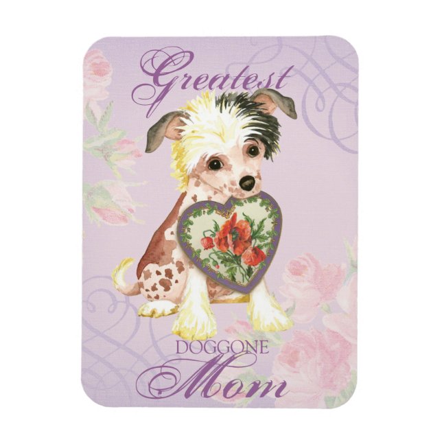 Imán Madre Corazón Creste De China (Vertical)