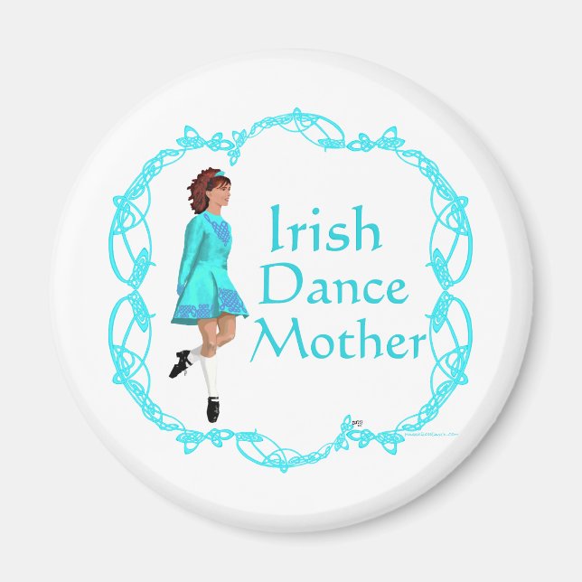 Imán Madre de baile irlandés - Turquesa (Frente)