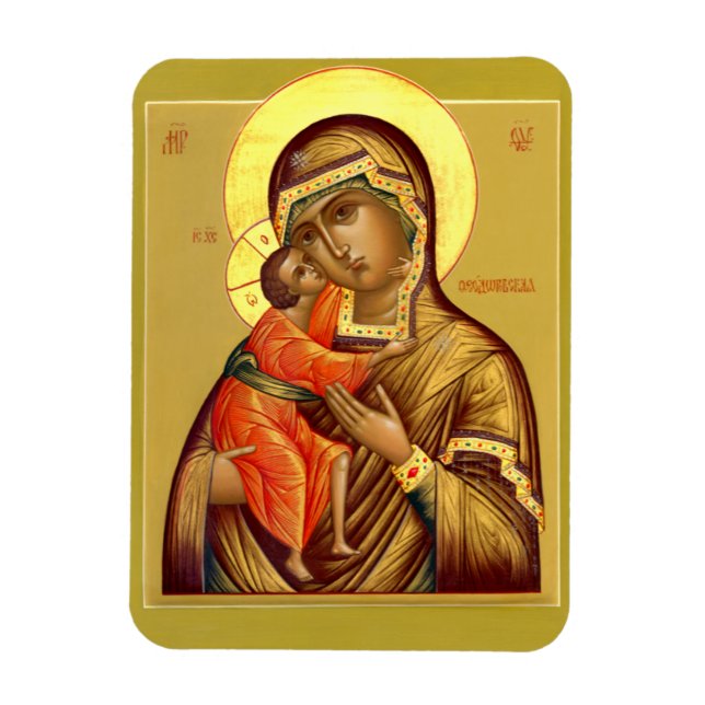 Imán Madre de Dios Feodorovskaya—Icono Magnet (Vertical)