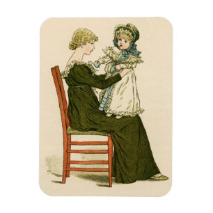 Imán Madre de Greenaway, bebé victoriana