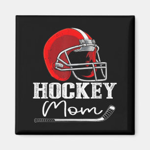 Imán Madre de hockey divertida madre jugadora de hockey