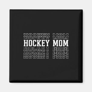 Imán Madre de hockey divertido texto en capas Madre Mam