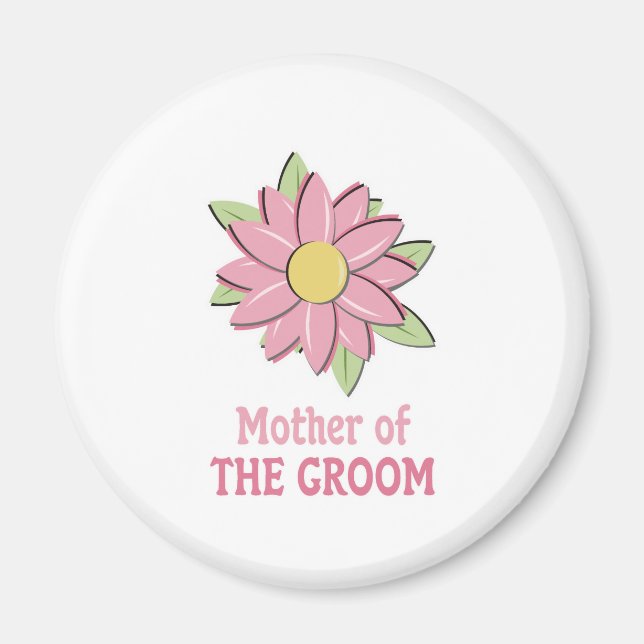 Imán Madre de las flores rosas del Groom (Frente)