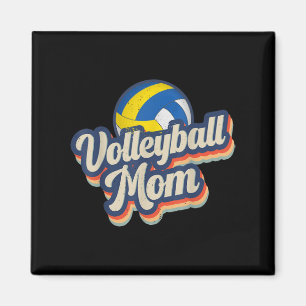 Imán Madre del voleibol retro Diversión de mamá del vin
