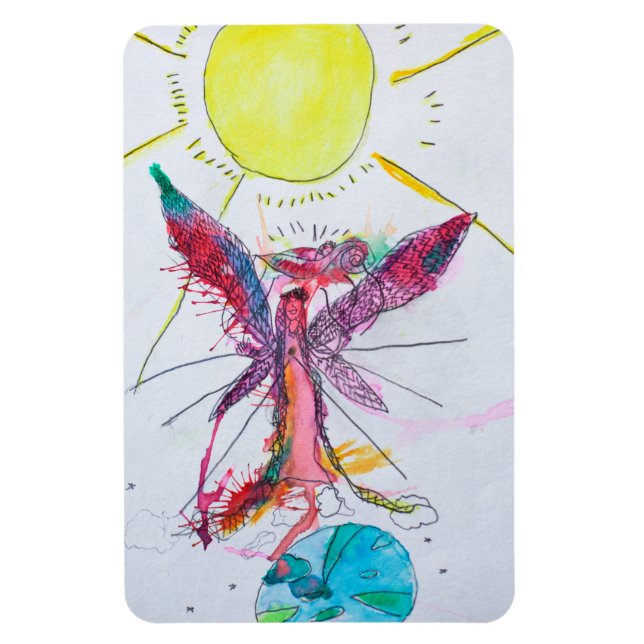 Imán - Madre Dios creando el espíritu de un bebé (Vertical)