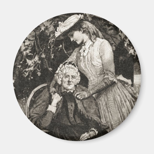 Imán Madre e hija de ancianos (Frente)