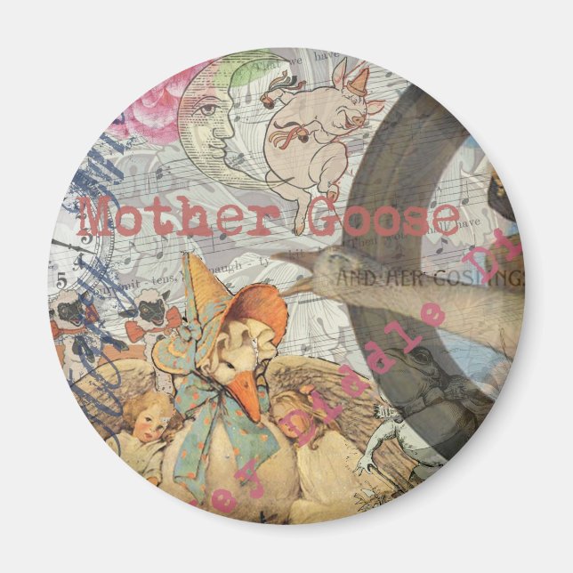 Imán Madre Gosa Nursery Rhyme Fairy Tale (Frente)