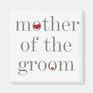 Imán Madre gris del texto del novio