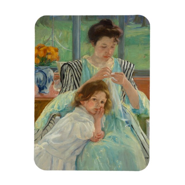 Imán Madre joven masticando (Vertical)