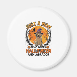 Imán Madre Labrador Halloween Diseño Vintage de Perro_1