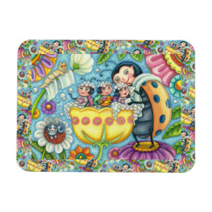 IMÁN MADRE LADYBUG Y NIÑOS, BAÑO DE BURBUJA DE TULIP