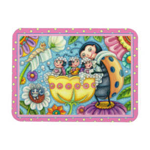 IMÁN MADRE LADYBUG Y NIÑOS, BAÑO DE BURBUJAS TULIP