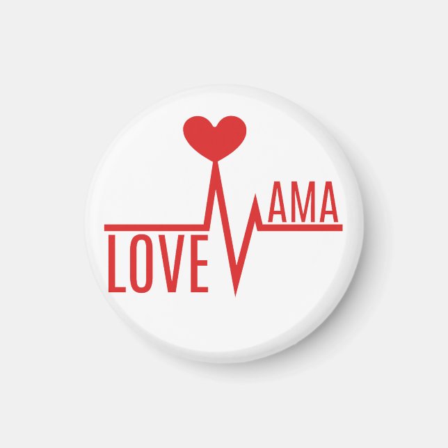 Imán madre mamá mamá amor corazón (Frente)