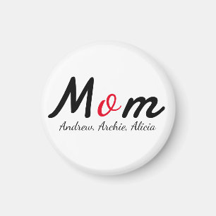 Imán madre mamá mamá niños nombres personalizado person