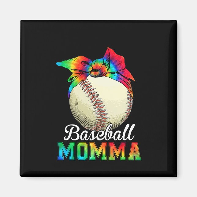 Imán Madre mami de béisbol cumpleaños (Frente)