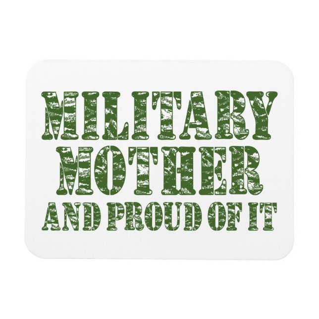 Imán Madre militar y orgulloso de ella (Horizontal)
