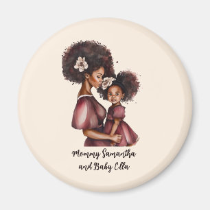Imán Madre negra y hija personalizadas (2)