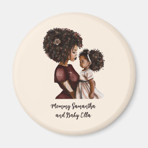 Imán Madre negra y hija personalizadas (3)