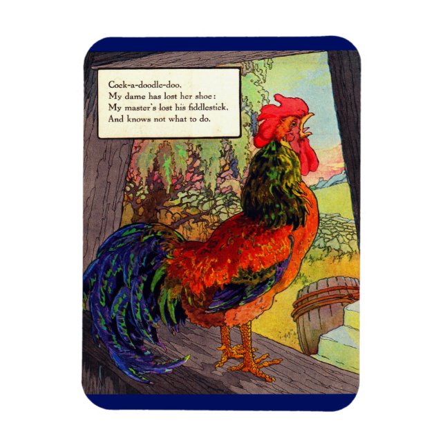 Imán Madre oca de los años 1920 - gallo (Vertical)