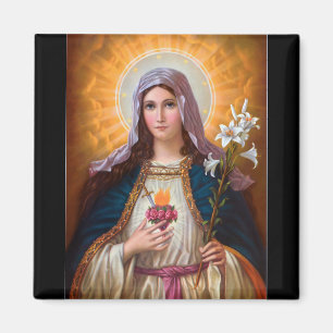 Imán Madre Santa María Corazón Inmaculado, fe católica