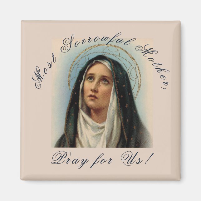 Imán Madre Triste Siete Dolores (Frente)