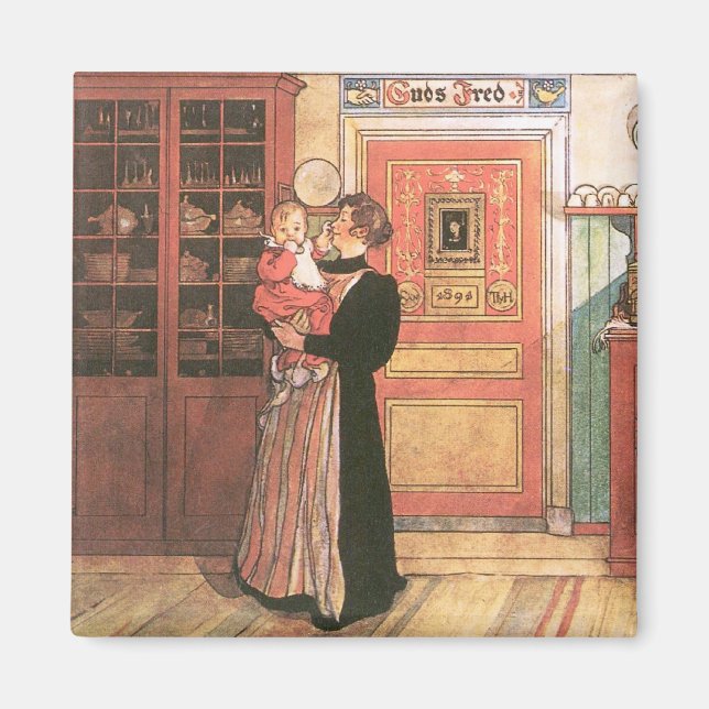 Imán Madre y bebé en la cocina (Frente)