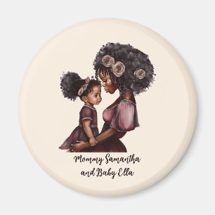 Imán Madre y hija negras personalizadas (1)