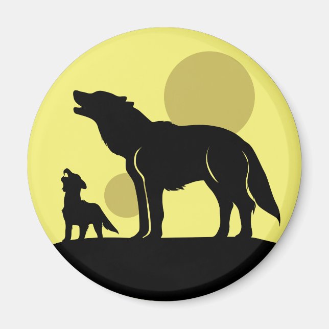 Imán Madre y lobo (Frente)