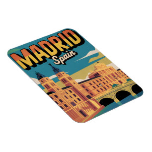 Imán Madrid ciudad españa vintage recuerdos de viaje, r