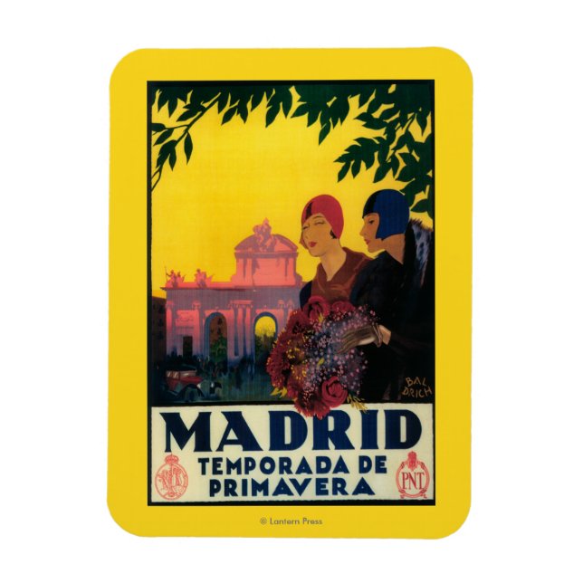 Imán Madrid en Springtime Poster de promoción de viajes (Vertical)