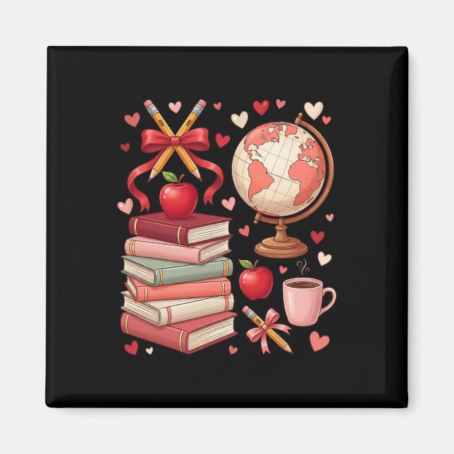 Imán Maestra Coqueta Escuela San Valentín Arcos Libros  (Frente)