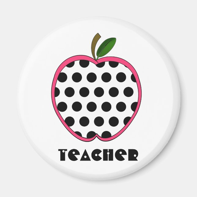 Imán Maestra de Apple Polka Dot (Frente)