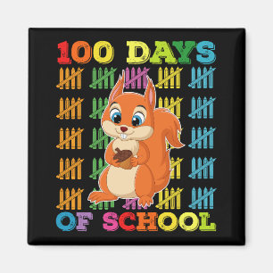 Imán Maestra de ardilla de 100 días de escuela