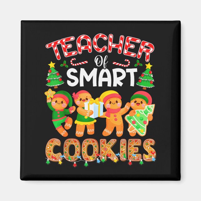 Imán Maestra De Galletas Inteligentes Navidad Dulce Pan (Frente)